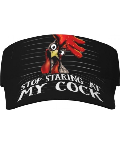 Sports Sun Visor Hats Stop Staring at My Cock Beach Empty Top Sun Caps for Men Women $11.85 Visors