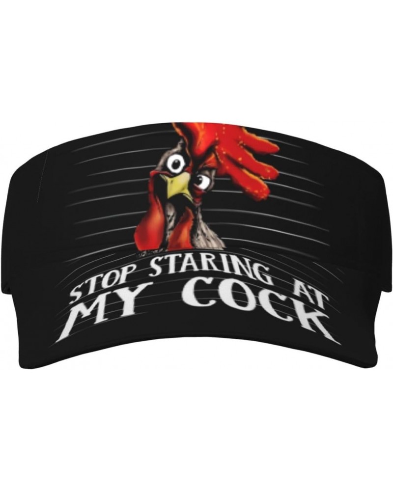 Sports Sun Visor Hats Stop Staring at My Cock Beach Empty Top Sun Caps for Men Women $11.85 Visors