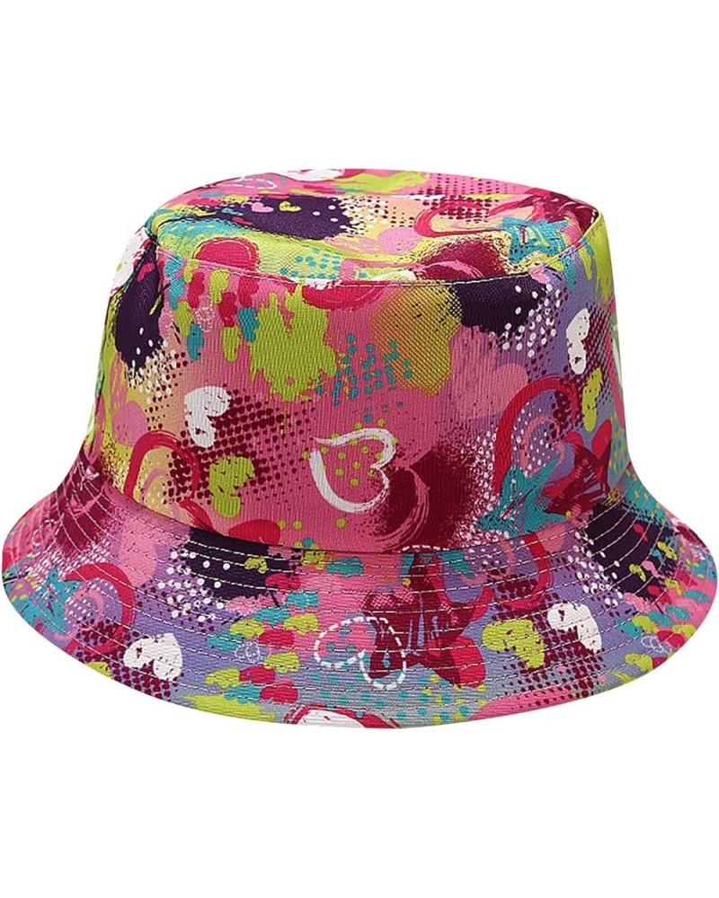 Floral Print Reversible Bucket Hat Women Outdoor Foldable Double-Side-Wear Fisherman Cap Sun Protection Beach Cap Pink $7.57 ...