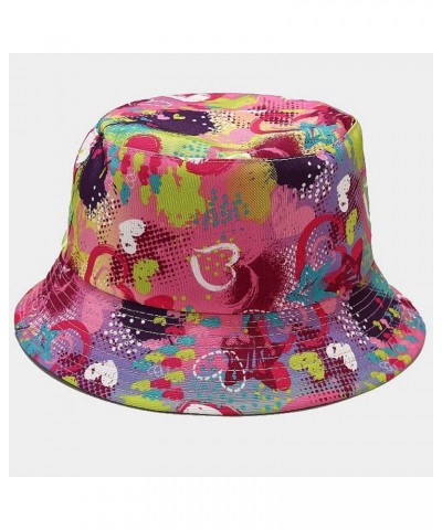 Floral Print Reversible Bucket Hat Women Outdoor Foldable Double-Side-Wear Fisherman Cap Sun Protection Beach Cap Pink $7.57 ...