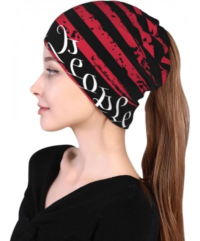 We The People 1776 Vintage USA Flag Warm Beanie Hats for Womans Man's Baggy Skull Caps Classic Adult Knit Hat Black $13.13 Sk...