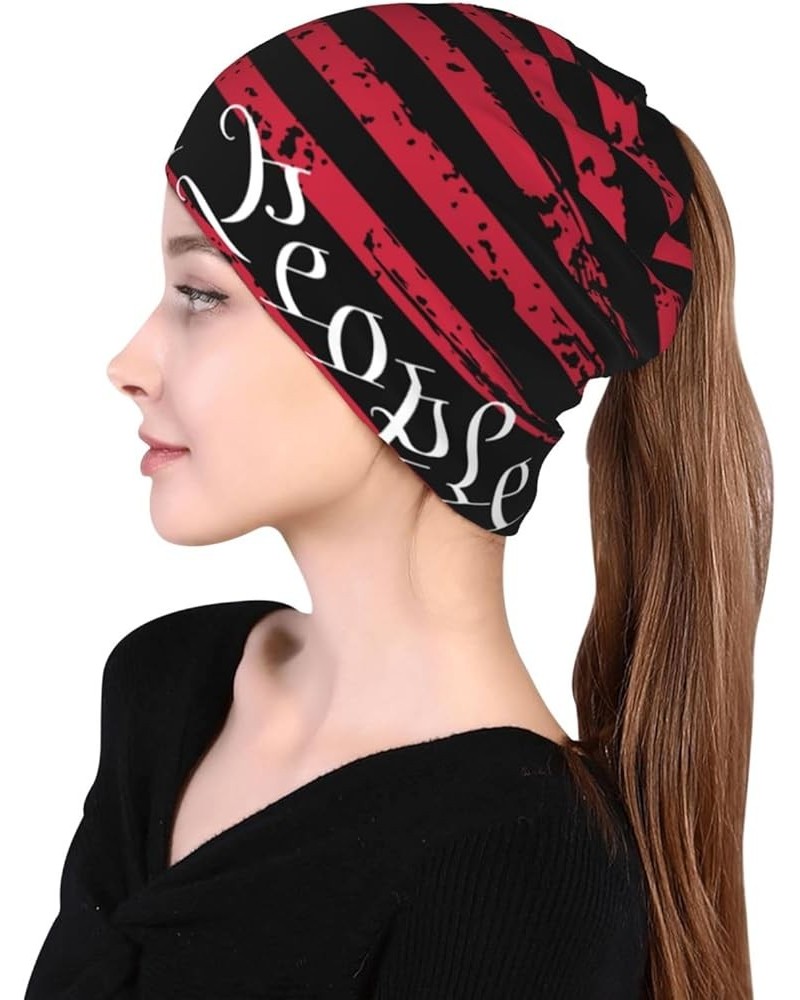 We The People 1776 Vintage USA Flag Warm Beanie Hats for Womans Man's Baggy Skull Caps Classic Adult Knit Hat Black $13.13 Sk...