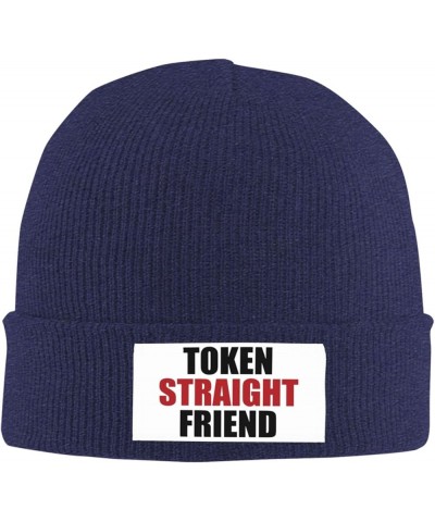 Token Straight Friend Knit Beanie for Men and Women Cuffed Beanie Hat Black Winter Soft Warm Ski Cap Unisex Navy Blue $11.92 ...