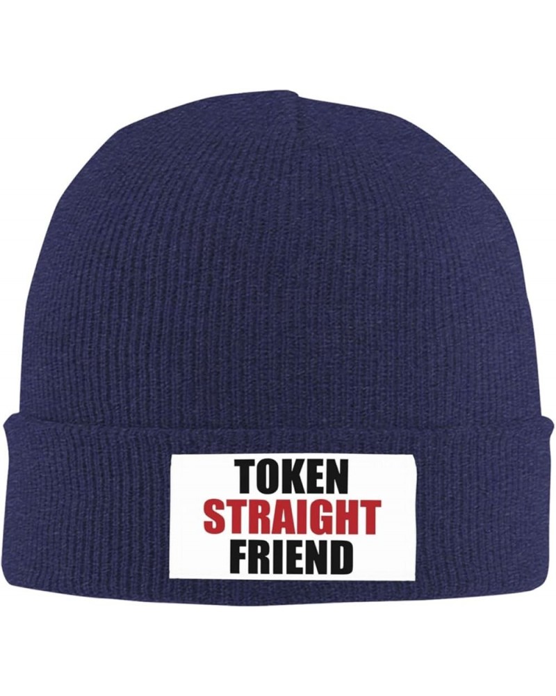 Token Straight Friend Knit Beanie for Men and Women Cuffed Beanie Hat Black Winter Soft Warm Ski Cap Unisex Navy Blue $11.92 ...