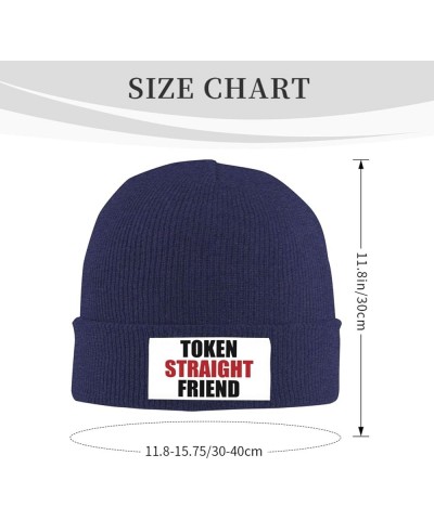 Token Straight Friend Knit Beanie for Men and Women Cuffed Beanie Hat Black Winter Soft Warm Ski Cap Unisex Navy Blue $11.92 ...