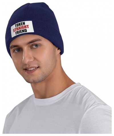 Token Straight Friend Knit Beanie for Men and Women Cuffed Beanie Hat Black Winter Soft Warm Ski Cap Unisex Navy Blue $11.92 ...