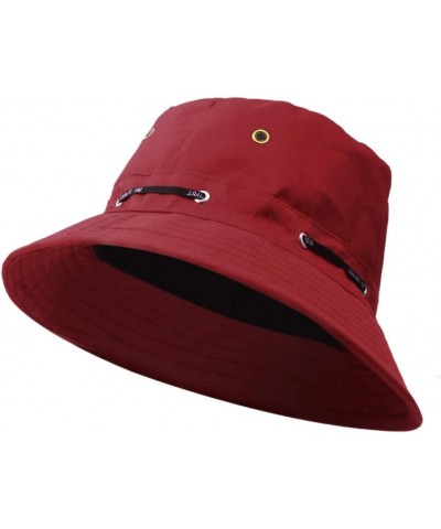 Men Hat Outd Hat Cap Travel N Cap Bucket Su Oor Pot Adult Casual Fashion Women and Baseball Caps Sunhats Wine $8.14 Sun Hats