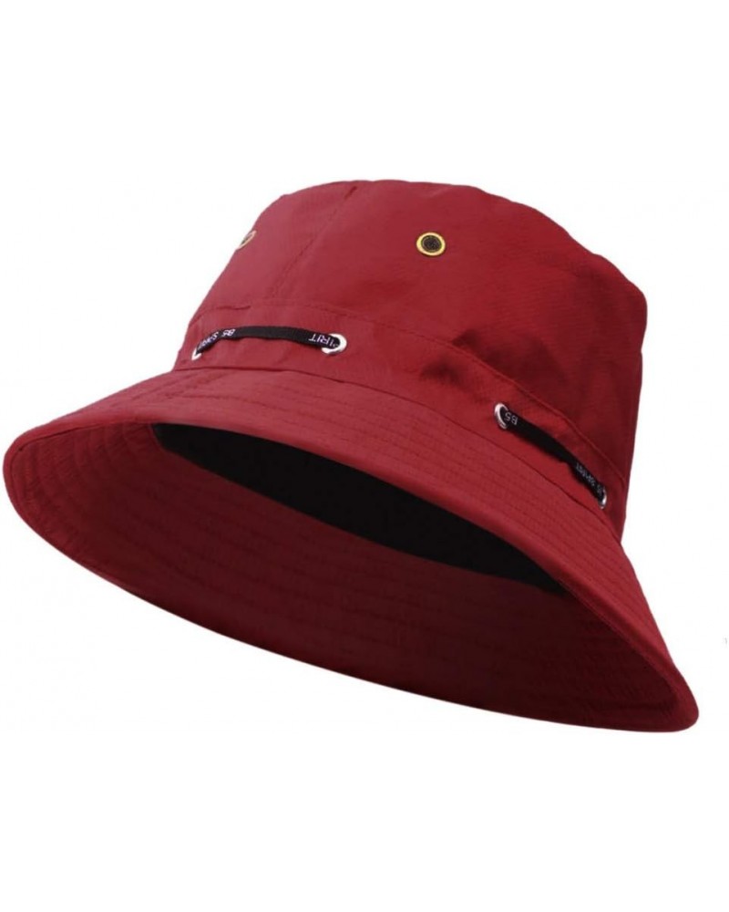 Men Hat Outd Hat Cap Travel N Cap Bucket Su Oor Pot Adult Casual Fashion Women and Baseball Caps Sunhats Wine $8.14 Sun Hats