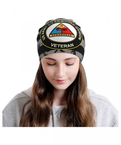 U.S. Army Veteran 3rd Armored Division Chic Knit Beanies: Cozy Skull Caps for Winter Warmth at Home & Outdoors!6 Black $13.73...