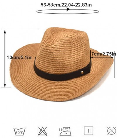 Unisex Summer Straw Panama Fedora Hat Foldable Sunscreen Sun Hat for Travel Beach Black $15.33 Fedoras