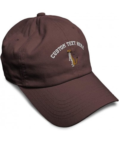 Soft Baseball Cap Weasel Embroidery Wild Animals Weasel Embroidery Cotton Dad Hats for Men & Women Brown Personalized Text He...