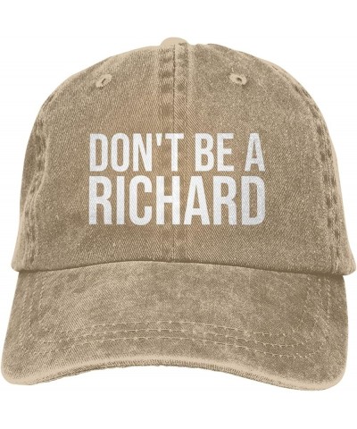 Don't Be A Richard Classic Washable Cowboy Baseball Adjustable Unisex Natural $11.92 Cowboy Hats