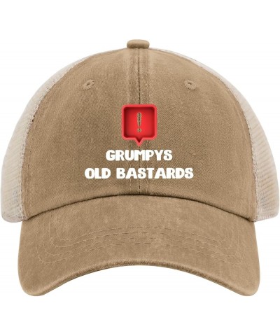 Warning Grumpys Old Bastards Trucker hat River hat AllBlack Womens hat Gifts for Daughter Beach Hats Pigment Khaki02 $12.31 C...