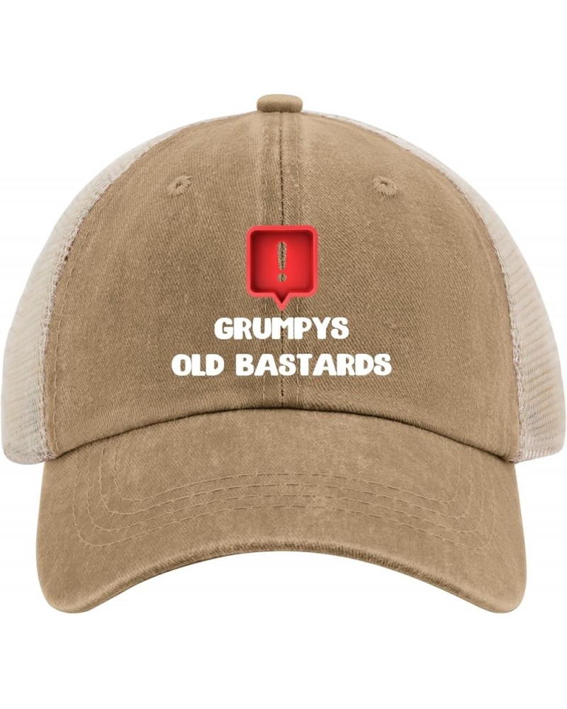 Warning Grumpys Old Bastards Trucker hat River hat AllBlack Womens hat Gifts for Daughter Beach Hats Pigment Khaki02 $12.31 C...