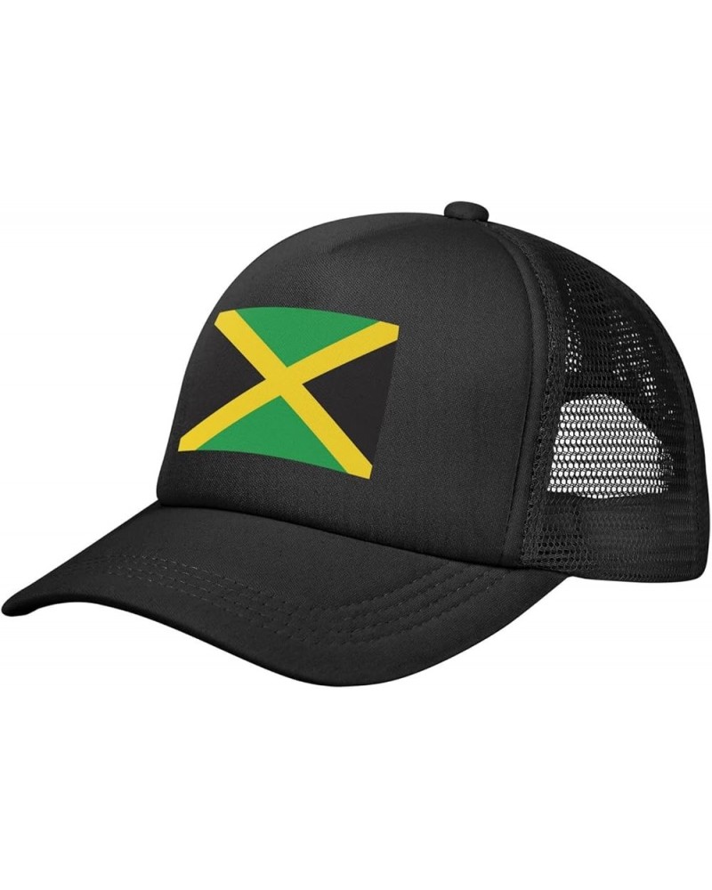 Jamaican Flag Funny Baseball Cap Mesh Back Snapback Classic Trucker Hat Black $9.02 Baseball Caps