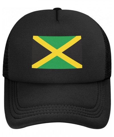 Jamaican Flag Funny Baseball Cap Mesh Back Snapback Classic Trucker Hat Black $9.02 Baseball Caps