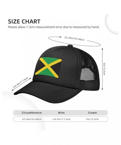 Jamaican Flag Funny Baseball Cap Mesh Back Snapback Classic Trucker Hat Black $9.02 Baseball Caps