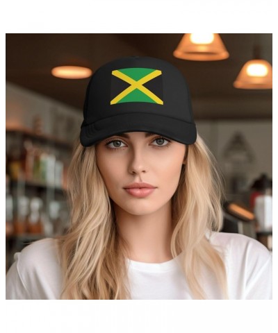 Jamaican Flag Funny Baseball Cap Mesh Back Snapback Classic Trucker Hat Black $9.02 Baseball Caps