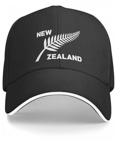 Adult Adjustable Dad Hat New Zealand Maori Fern Snapback Cap Baseball Cap Cotton Twill Plain Hat Black $15.18 Baseball Caps