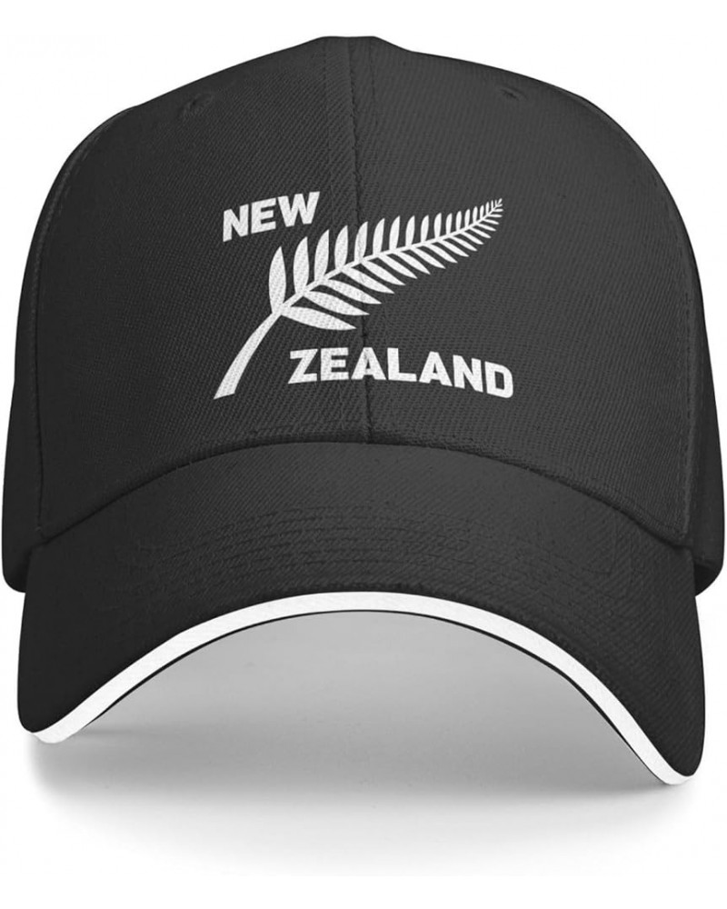 Adult Adjustable Dad Hat New Zealand Maori Fern Snapback Cap Baseball Cap Cotton Twill Plain Hat Black $15.18 Baseball Caps