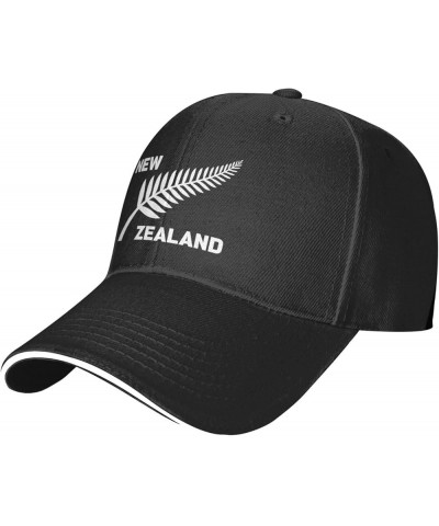 Adult Adjustable Dad Hat New Zealand Maori Fern Snapback Cap Baseball Cap Cotton Twill Plain Hat Black $15.18 Baseball Caps