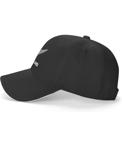 Adult Adjustable Dad Hat New Zealand Maori Fern Snapback Cap Baseball Cap Cotton Twill Plain Hat Black $15.18 Baseball Caps