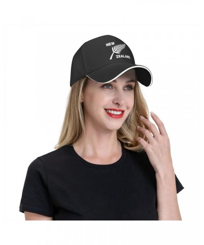 Adult Adjustable Dad Hat New Zealand Maori Fern Snapback Cap Baseball Cap Cotton Twill Plain Hat Black $15.18 Baseball Caps