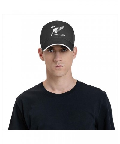 Adult Adjustable Dad Hat New Zealand Maori Fern Snapback Cap Baseball Cap Cotton Twill Plain Hat Black $15.18 Baseball Caps