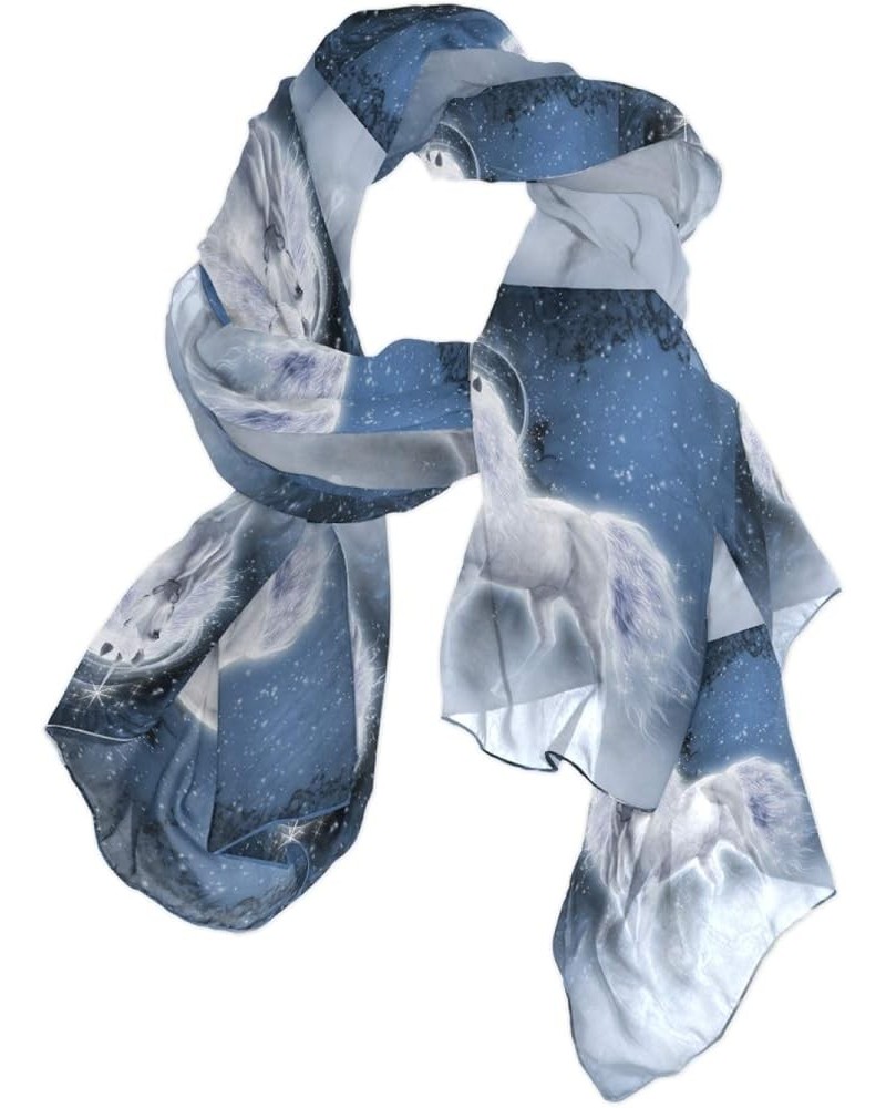 Women Long Silk Scarf, Satin Shawl Chiffon Large Stole Headscarf Sunscreen Wrap Multi 6 $14.29 Scarves