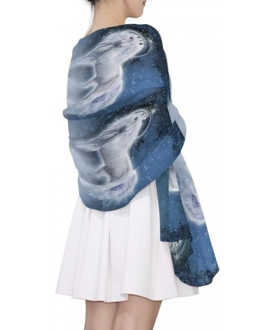 Women Long Silk Scarf, Satin Shawl Chiffon Large Stole Headscarf Sunscreen Wrap Multi 6 $14.29 Scarves