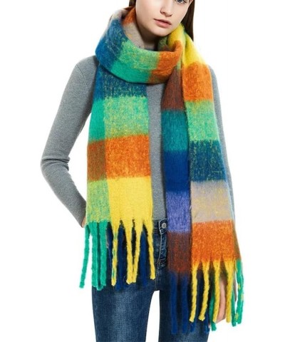 Women Plaid Scarf Winter Warm Shawl And Wraps Bandana Long Thick Blanket 11 $24.22 Scarves