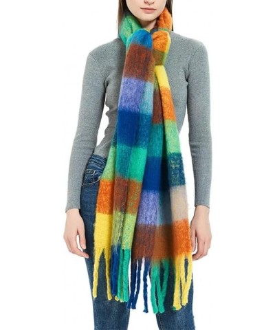 Women Plaid Scarf Winter Warm Shawl And Wraps Bandana Long Thick Blanket 11 $24.22 Scarves