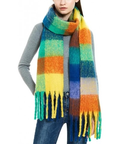 Women Plaid Scarf Winter Warm Shawl And Wraps Bandana Long Thick Blanket 11 $24.22 Scarves