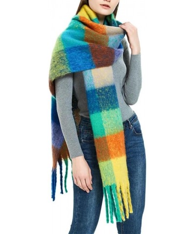 Women Plaid Scarf Winter Warm Shawl And Wraps Bandana Long Thick Blanket 11 $24.22 Scarves