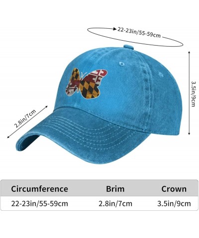 Denim Baseball Cap, Adjustable Fitted Hat Retro Casquette for Men Women Blue $10.01 Baseball Caps