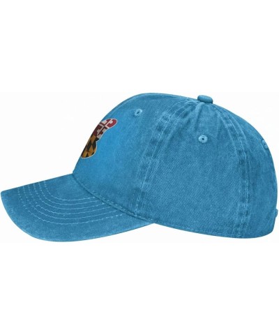 Denim Baseball Cap, Adjustable Fitted Hat Retro Casquette for Men Women Blue $10.01 Baseball Caps