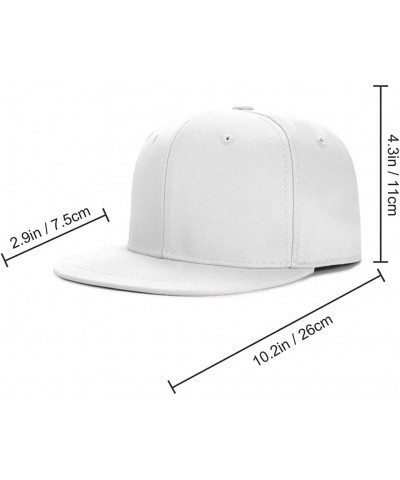 2 Pieces Custom Logo&Text Snapback Embroidered Hat for Men Women Adjustable Outdoor White $18.89 Baseball Caps