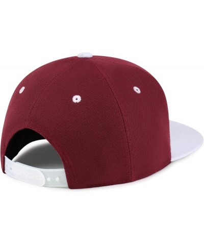 Virtual Reality Hip-Hop Snapback Hat Embroidered Baseball Cap VR 54. Maroon/White $10.24 Baseball Caps