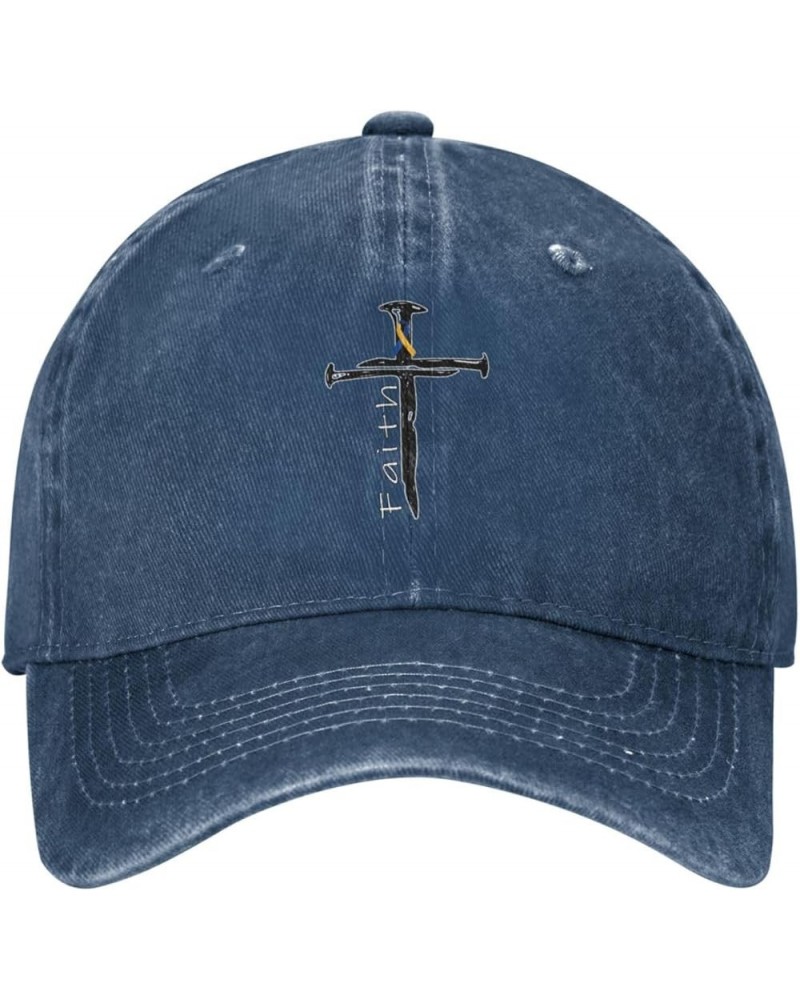 Down Syndrome Awareness Jesus Faith Nail Cross Baseball Cap Navy Blue $12.02 Baseball Caps