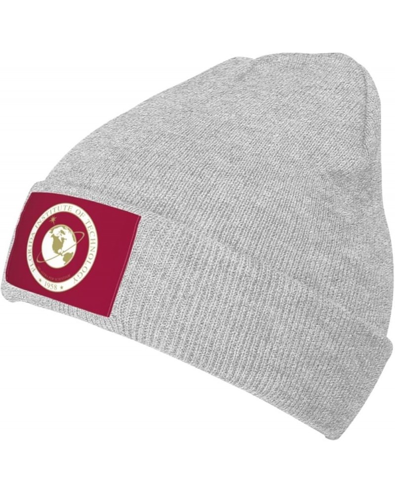 South Florida Institute of Technology Logo Stretch Beanie Knit Hat for Men Women Winter Fall Spring Warm Cap Gray $10.88 Skul...