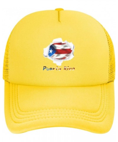 Dad Hat/Cap Mesh Baseball Cap Adjustable Trucker Hat Unisex Yellow $11.06 Baseball Caps