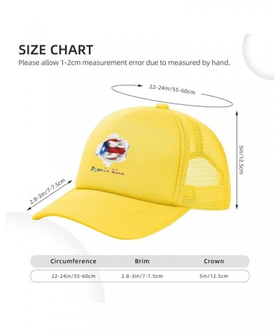 Dad Hat/Cap Mesh Baseball Cap Adjustable Trucker Hat Unisex Yellow $11.06 Baseball Caps