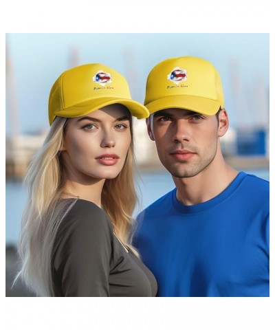 Dad Hat/Cap Mesh Baseball Cap Adjustable Trucker Hat Unisex Yellow $11.06 Baseball Caps