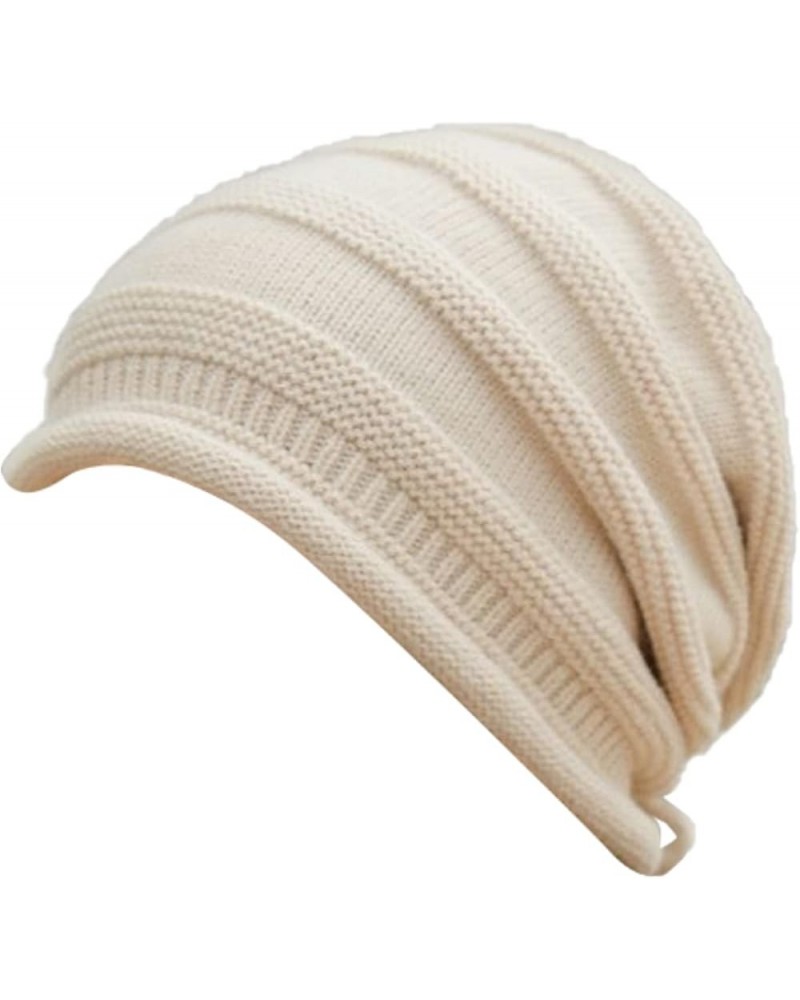 Unisex Winter Fashion Windproof Warm Drawcord Solid Color Crimp Knitted Cap Pile Cap Warm Fuzzy Lined Skul $10.48 Skullies & ...