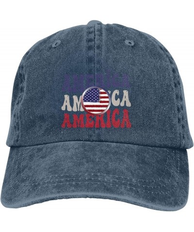 America Retro Baseball Cap Women Men Baseball Cap Truck Dad Hats Navy Blue $9.57 Baseball Caps