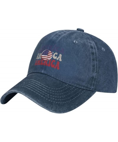 America Retro Baseball Cap Women Men Baseball Cap Truck Dad Hats Navy Blue $9.57 Baseball Caps