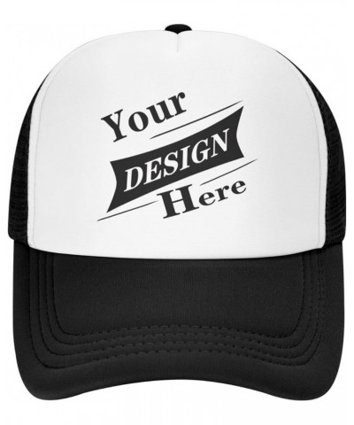 Custom Hats Your Custom Here,Custom Name Hat,Add Your Own Text and Design,Classic Mens Womens Trucker Hat Black-13 $9.41 Base...