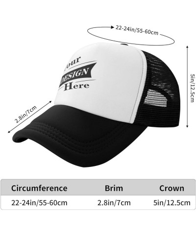 Custom Hats Your Custom Here,Custom Name Hat,Add Your Own Text and Design,Classic Mens Womens Trucker Hat Black-13 $9.41 Base...