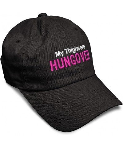 Soft Baseball Cap My Things are Hungover Cotton Dad Hats for Men & Women Dark Denim $12.76 Baseball Caps