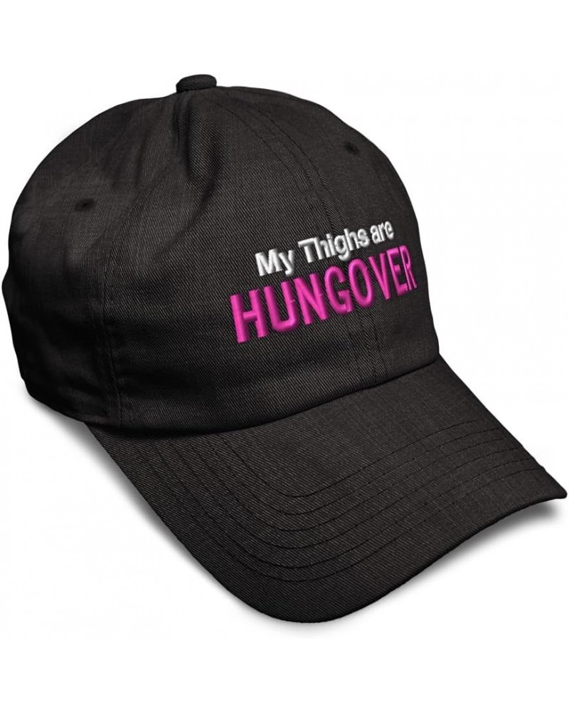 Soft Baseball Cap My Things are Hungover Cotton Dad Hats for Men & Women Dark Denim $12.76 Baseball Caps